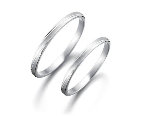 雨モチーフのご結婚指輪