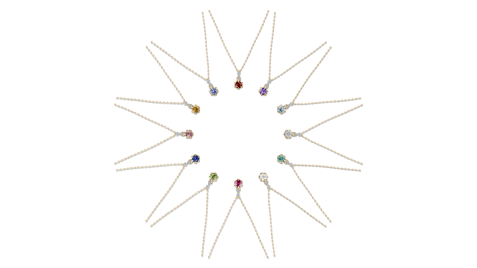 Ruanna Necklace Birthstone ルアンナ ネックレス バースストーン_4_ネックレス